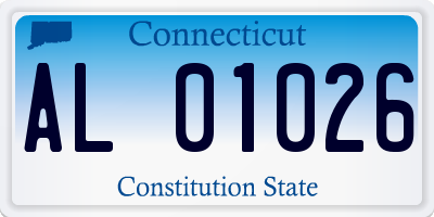 CT license plate AL01026