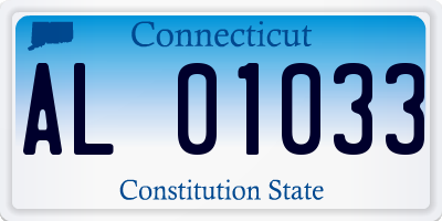 CT license plate AL01033