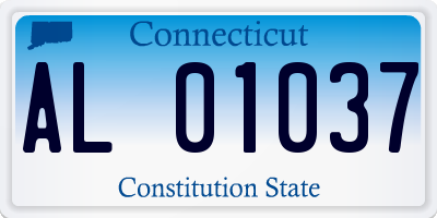 CT license plate AL01037