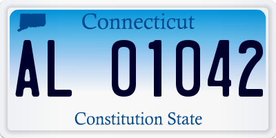 CT license plate AL01042