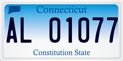 CT license plate AL01077