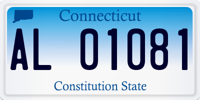CT license plate AL01081