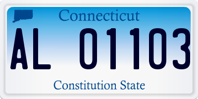 CT license plate AL01103