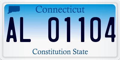 CT license plate AL01104