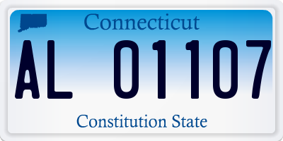 CT license plate AL01107