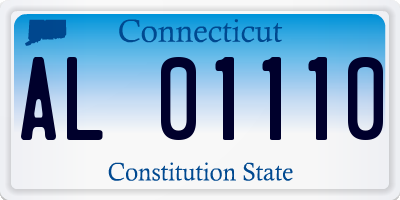 CT license plate AL01110