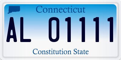 CT license plate AL01111