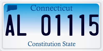 CT license plate AL01115