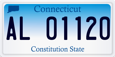 CT license plate AL01120