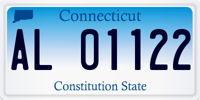 CT license plate AL01122