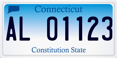 CT license plate AL01123