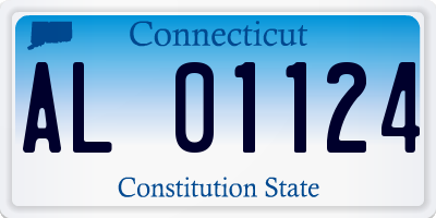 CT license plate AL01124