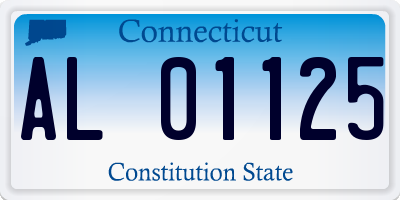 CT license plate AL01125