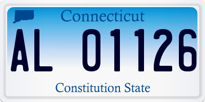 CT license plate AL01126