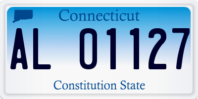 CT license plate AL01127