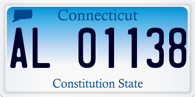 CT license plate AL01138
