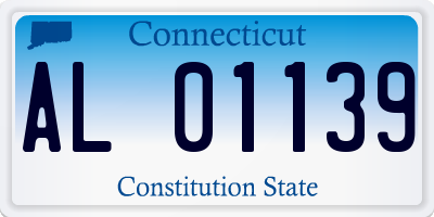 CT license plate AL01139