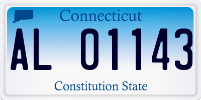 CT license plate AL01143