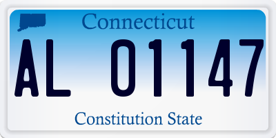 CT license plate AL01147