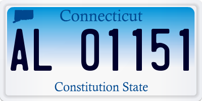 CT license plate AL01151