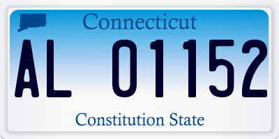 CT license plate AL01152