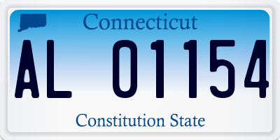 CT license plate AL01154