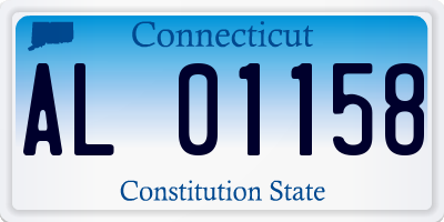 CT license plate AL01158