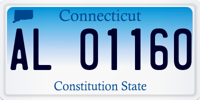 CT license plate AL01160