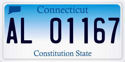 CT license plate AL01167
