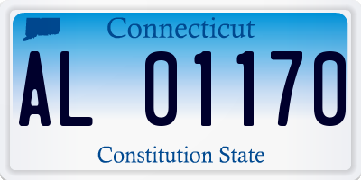 CT license plate AL01170
