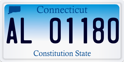 CT license plate AL01180