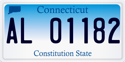 CT license plate AL01182