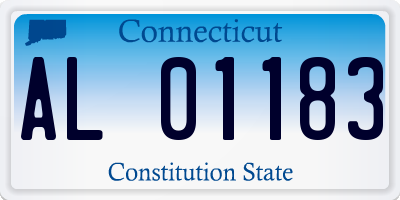 CT license plate AL01183