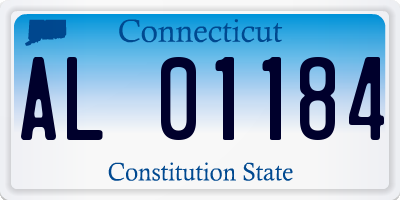 CT license plate AL01184