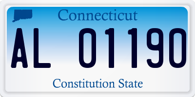 CT license plate AL01190