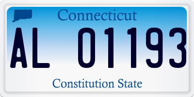 CT license plate AL01193