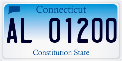 CT license plate AL01200