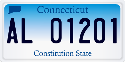 CT license plate AL01201
