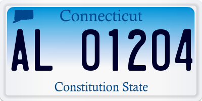 CT license plate AL01204