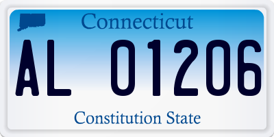 CT license plate AL01206