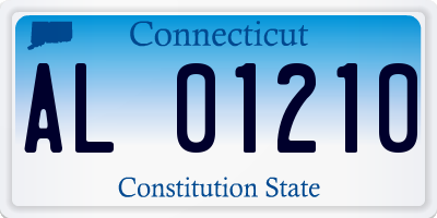 CT license plate AL01210