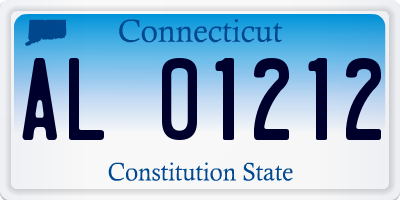 CT license plate AL01212