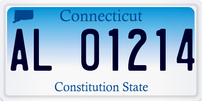 CT license plate AL01214