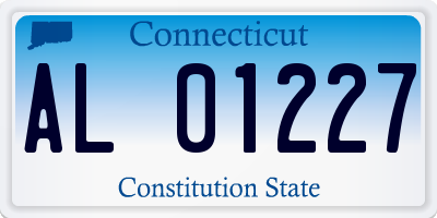CT license plate AL01227