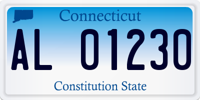 CT license plate AL01230