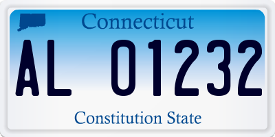 CT license plate AL01232