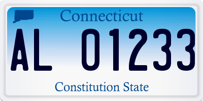 CT license plate AL01233