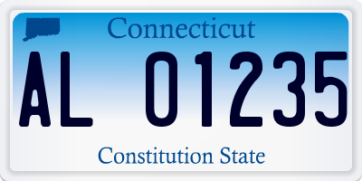 CT license plate AL01235