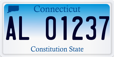 CT license plate AL01237
