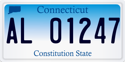 CT license plate AL01247